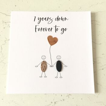 7th Wedding Anniversary Card Copper, 2 of 5