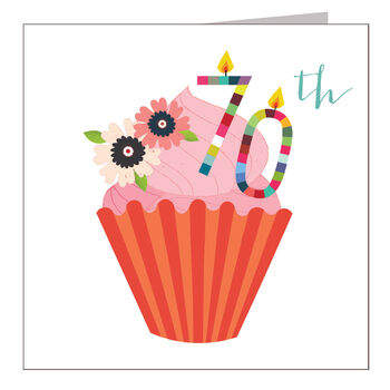 Cupcake 70th Birthday Card, 3 of 4
