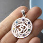 Sterling Silver Om And Chakra Necklace, thumbnail 3 of 6