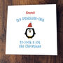 Personalised Christmas Card With Penguin, thumbnail 3 of 6