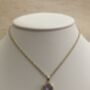 Purple Clover Pendant Necklace, thumbnail 3 of 7