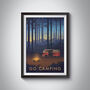 Go Camping Campervan Travel Poster Art Print, thumbnail 1 of 8