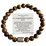 Men's Leeds United Football Fan Tiger's Eye Bracelet, thumbnail 1 of 7