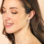 Sun Charm Turquoise Beaded Hoop Earrings In Gold, thumbnail 3 of 3