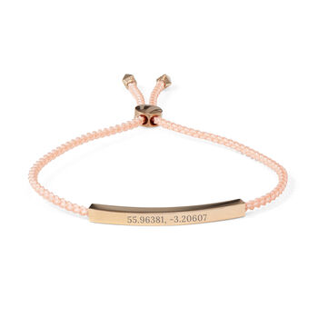 Personalised Rose Gold Plated Identity Rope Bracelet, 5 of 6