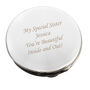 Engraved Silver Round Compact Mirror, thumbnail 6 of 7