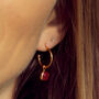 18ct Gold Vermeil Plated Birthstone Hoop Earrings, thumbnail 5 of 12