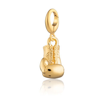 18ct Gold Boxing Glove Charm Necklace, 2 of 5
