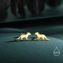 Sterling Silver Very Cute Weasel Stud Earrings, thumbnail 4 of 12