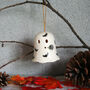 Ceramic Hanging Ghost Decoration With Bats. Halloween Ghost Boo, thumbnail 5 of 6