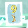 Rabbit 9th Birthday Card, thumbnail 1 of 7