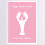 Personalised Lobster Birthday Card, thumbnail 5 of 9