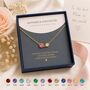 Personalised Create Your Own Mother And Daughter Birthstones Necklace, thumbnail 7 of 12