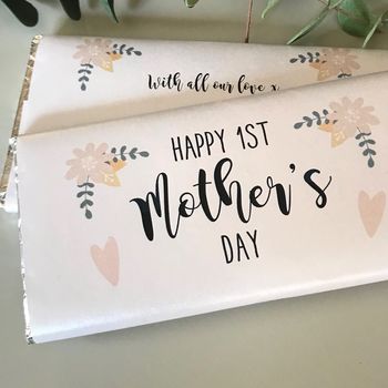 Personalised First Mother's Day Floral Chocolate, 2 of 3