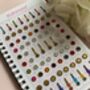 Antique And Silver Mixed Designs Six Page Bindi Booklet, thumbnail 6 of 10