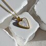 White Shell Heart Pendant Necklace, thumbnail 2 of 7