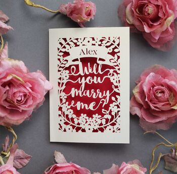 Personalised Papercut Proposal Card, 6 of 10