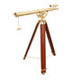 Custom 60 Inch Antique Style Brass Telescope With Tripod, thumbnail 5 of 6