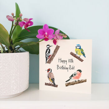 Personalised Garden Birds Birthday Card, 5 of 8