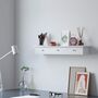 Floating Wall Mounted Storage Shelf With Three Drawers, thumbnail 2 of 6