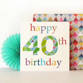 Glittery 40th Birthday Card, 3 of 4
