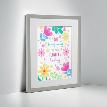 Personalised Flower Power Children’s Nursery Framed Print, 4 of 10