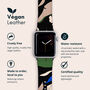 Blue Tropical Vegan Leather Apple Watch Band, thumbnail 2 of 6