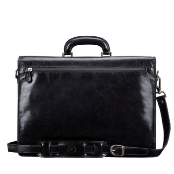 Personalised Leather Classic Briefcase For Men 'Paolo3', 8 of 11