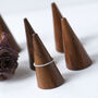 Rose Wood Natural Wood Ring Cone Holder, thumbnail 4 of 7