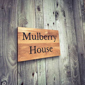 Personalised Oak House Plaque, Home Address Sign, 7 of 9