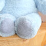 Personalised Blue Baby Boy Bunny Soft Toy, thumbnail 2 of 4