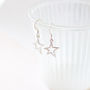 Silver Plated Star Earrings, thumbnail 1 of 4