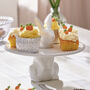 White Ceramic Rabbit Cake Stand, thumbnail 3 of 7