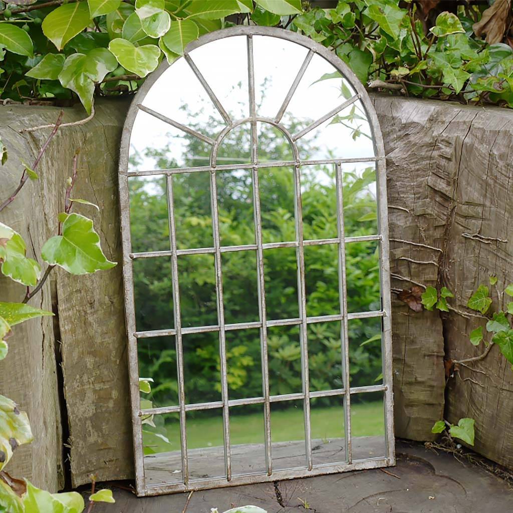 Melrose Distressed Arch Garden Mirror By Dibor