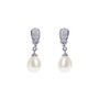 Serrano Crystal And Pearl Drop Earrings, thumbnail 3 of 7