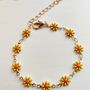 Yellow Daisy Sun Flower Charms Summer Bracelet, thumbnail 5 of 5