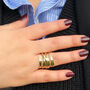 Curly Interwoven Rose/Gold Plated Silver Ring, thumbnail 1 of 6