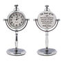 Personalised 7th Anniversary Silver Colour Desk Clock, thumbnail 1 of 11