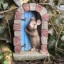 Mouse Opening Blue Door Fairy Garden Decoration In Bag, thumbnail 1 of 6