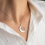 Moon And Star Necklace With Arabic Name, thumbnail 1 of 6