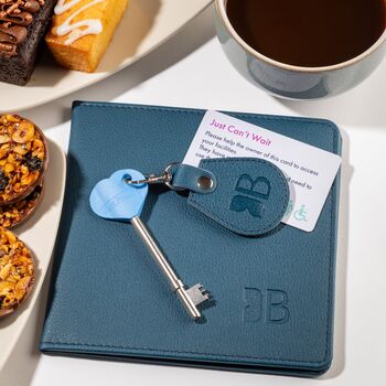 Eco Friendly Disabled Blue Badge Vegan Leather Wallet And Radar Key Made From Recycled Bottles In Peacock Blue, 4 of 5