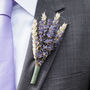 Five Lavender And Wheat Buttonholes, thumbnail 1 of 4
