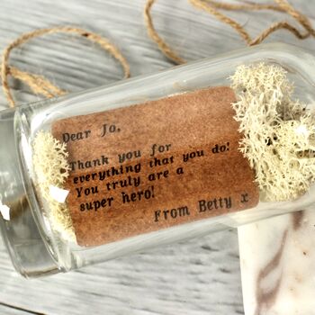 Personalised Leather Message In A Bottle, 2 of 6