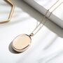 Large Personalised 18 K Rose Gold Plated Oval Locket, thumbnail 1 of 12