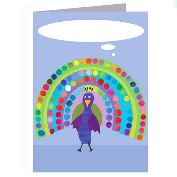Personalised Bubble Peacock Card, 3 of 3