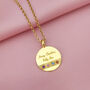 Special Birthstone Engraved Disc Necklace, thumbnail 1 of 3
