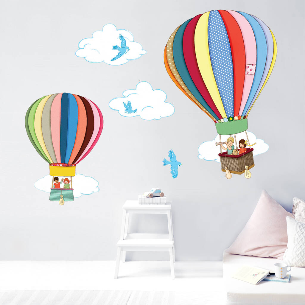 Hot Air Balloons Wall Stickers, 1 of 2