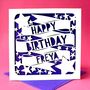 Personalised Stars Ribbon Birthday Card, thumbnail 1 of 4