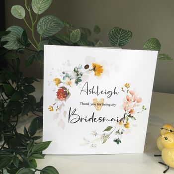 Personalised Thank You For Being Bridesmaids Card, 6 of 9