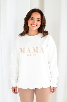 Child's Mini Est Personalised Embroidered Sweatshirt Jumper With Optional Matching Mama, 6 of 12